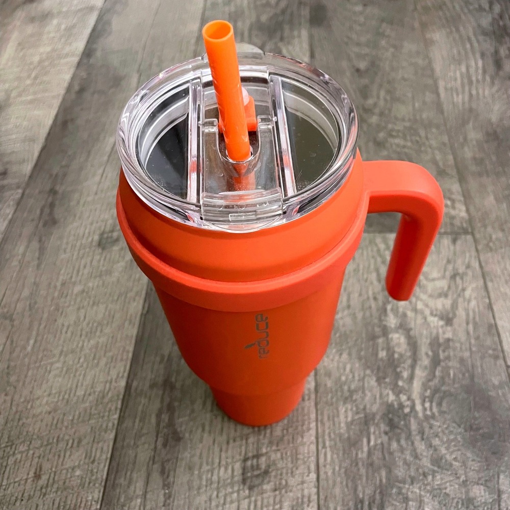Reduce Cold-1 50 oz Insulated Stainless Steel Tumbler with Handle Orange